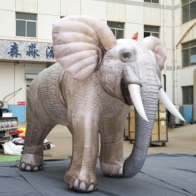 Realistic Elephant Inflatable Sculpture, Durable Advertising Inflatable for Zoo Events & Museum Exhibitions