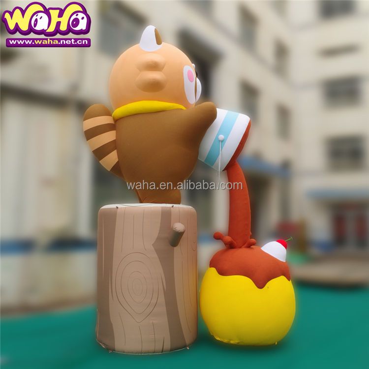 Cartoon Animal Inflatable Sculpture, Promotional Advertising Blow up Inflatable for Kids' Festivals & Themed Cafes
