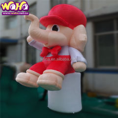 Cartoon Elephant Mascot Inflatable, Durable Advertising Inflatable for Mall Displays & Kids' Events