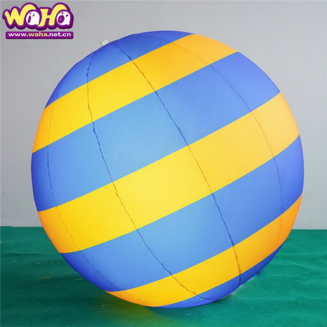 OEM Custom Striped Inflatable Hanging Ball, Commercial Grade Advertising Inflatable for Brand Events & Night Markets