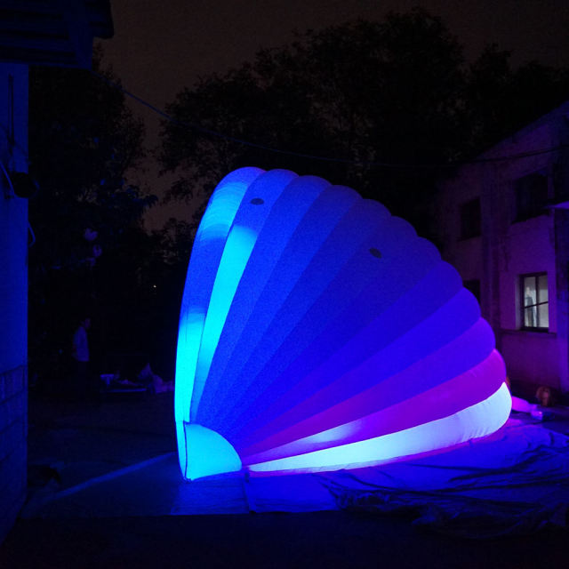 Illuminated Seashell Inflatable Art Installation, Advertising Inflatable for Commercial Decoration & Photo Spots