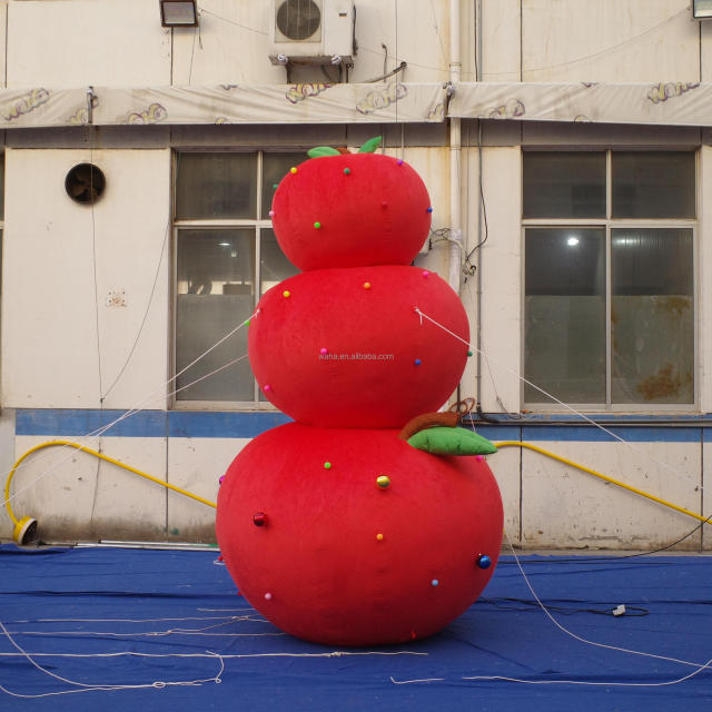 High Quality Stacked Red Apple Inflatable, Heavy-Duty Advertising Inflatable for Long-Term Outdoor Harvest Use