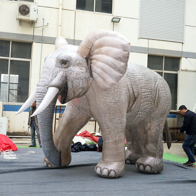 Realistic Elephant Inflatable Sculpture, Durable Advertising Inflatable for Zoo Events & Museum Exhibitions