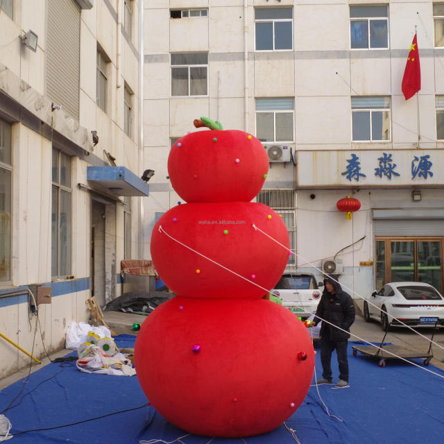 High Quality Stacked Red Apple Inflatable, Heavy-Duty Advertising Inflatable for Long-Term Outdoor Harvest Use