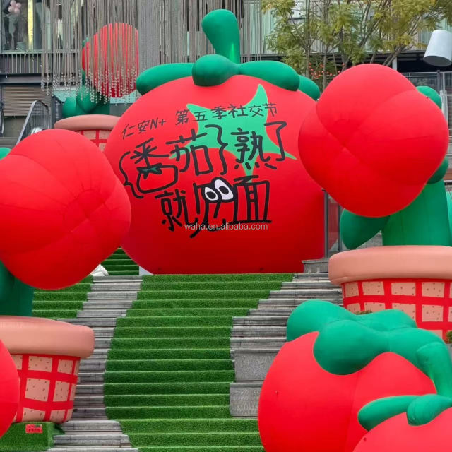 Cute Inflatable Tomato Cartoon Inflatable Vegetable Model for Advertising Inflatables
