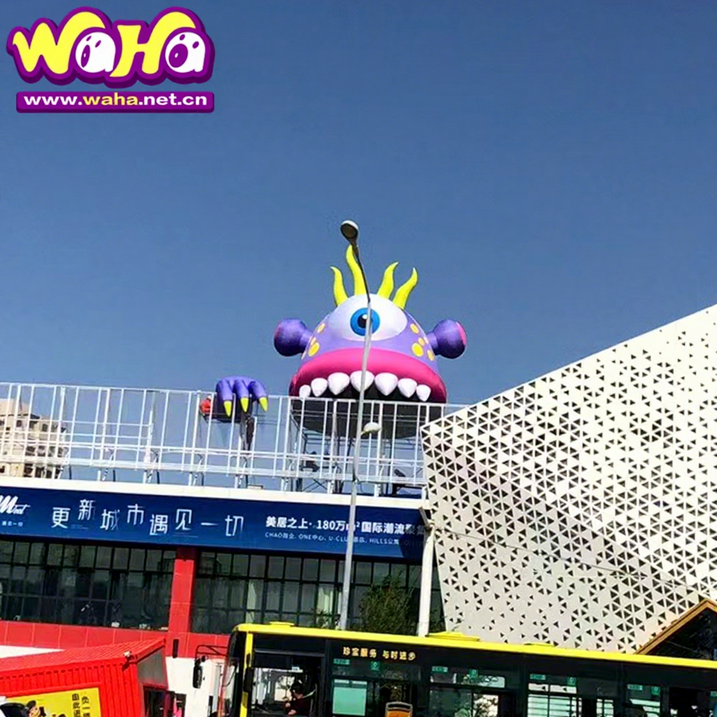 Whimsical Roof Monster Inflatable, Advertising Inflatable for Commercial Decoration & Urban Art Installations