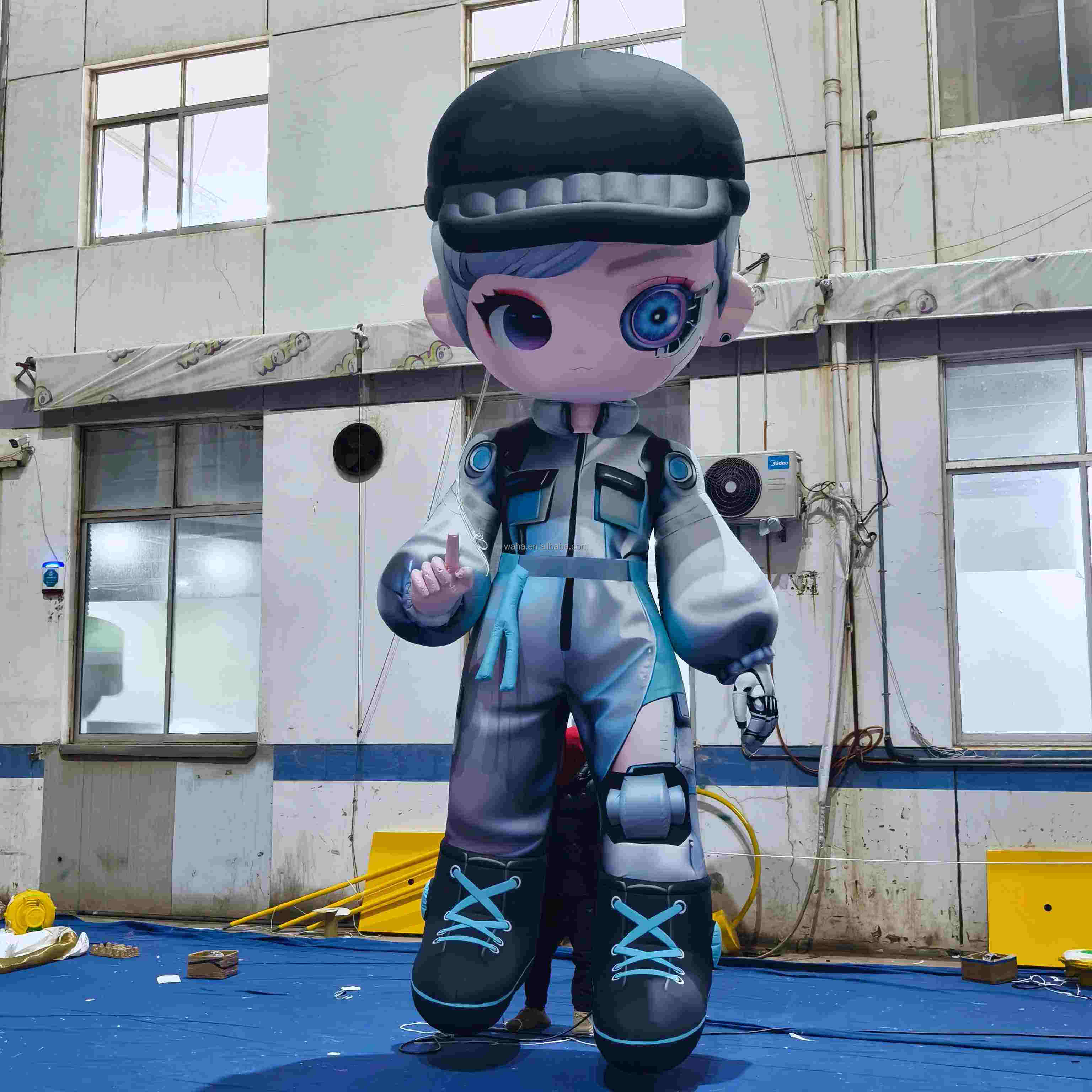 Futuristic Robot Boy Inflatable, Promotional Advertising Inflatable for Mall Tech Events & Carnivals