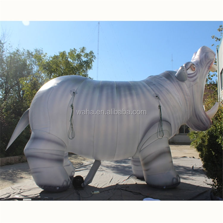Giant Cartoon Hippo Inflatable, Promotional Advertising Inflatable for Amusement Park & Summer Events