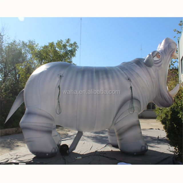 Giant Cartoon Hippo Inflatable, Promotional Advertising Inflatable for Amusement Park & Summer Events