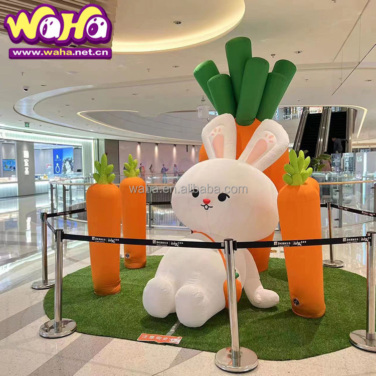 Giant Cartoon Bunny Inflatable, Promotional Advertising Inflatable for Park Scenic Spot & Festival Events