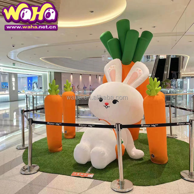 Giant Cartoon Bunny Inflatable, Promotional Advertising Inflatable for Park Scenic Spot & Festival Events