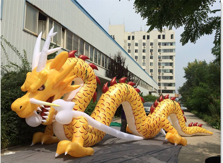 Chinese Dragon Inflatable Sculpture, Durable Advertising Inflatable for Traditional Festivals & Mall Decor