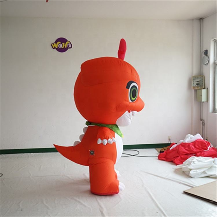 Cartoon T-Rex Inflatable Character Suit, Promotional Advertising Blow up Inflatable for Mall Parades & Festivals