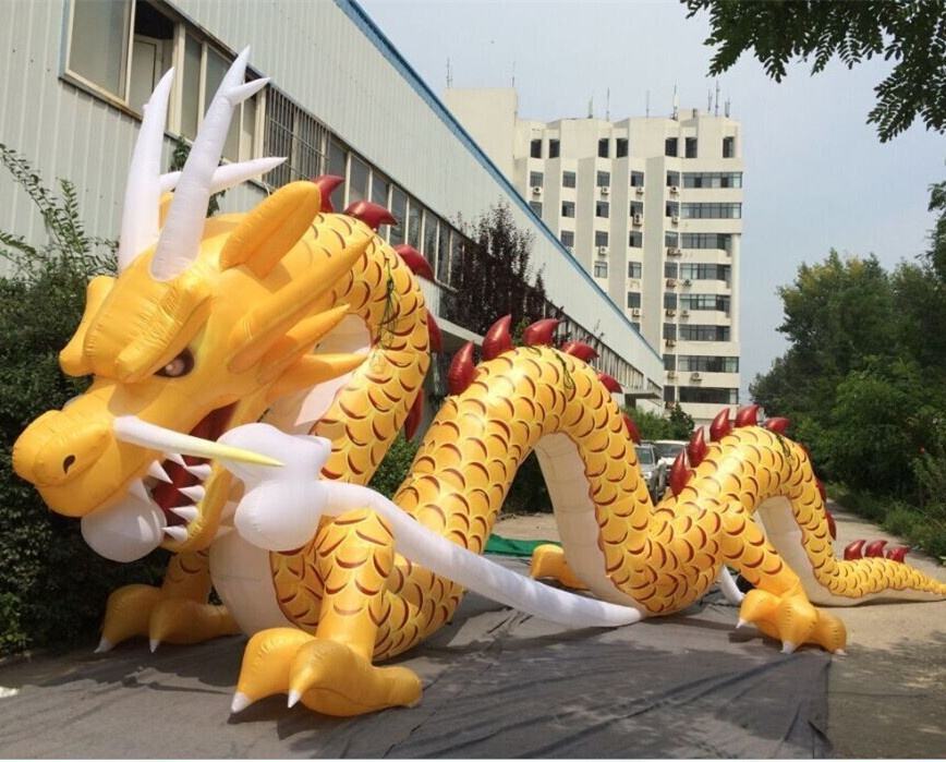 Chinese Dragon Inflatable Sculpture, Durable Advertising Inflatable for Traditional Festivals & Mall Decor