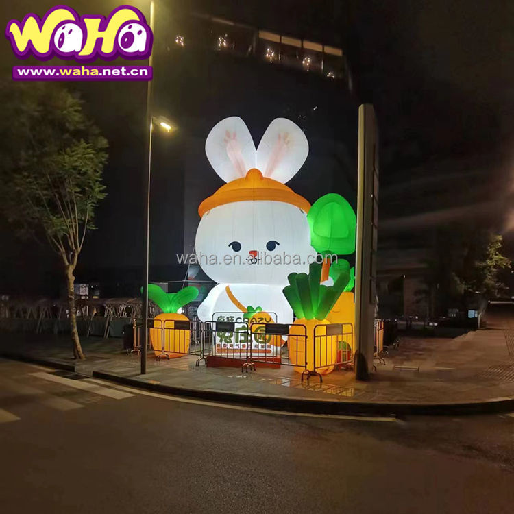 Giant Cartoon Bunny Inflatable, Promotional Advertising Inflatable for Park Scenic Spot & Festival Events