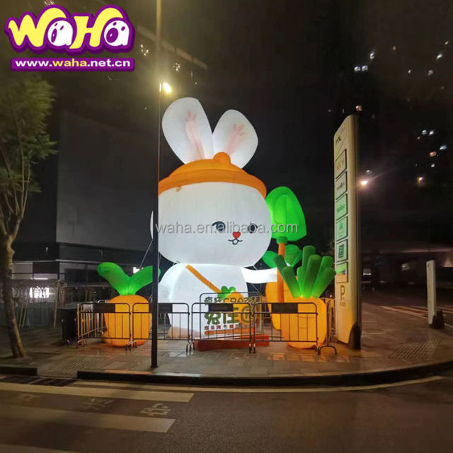 Giant Cartoon Bunny Inflatable, Promotional Advertising Inflatable for Park Scenic Spot & Festival Events