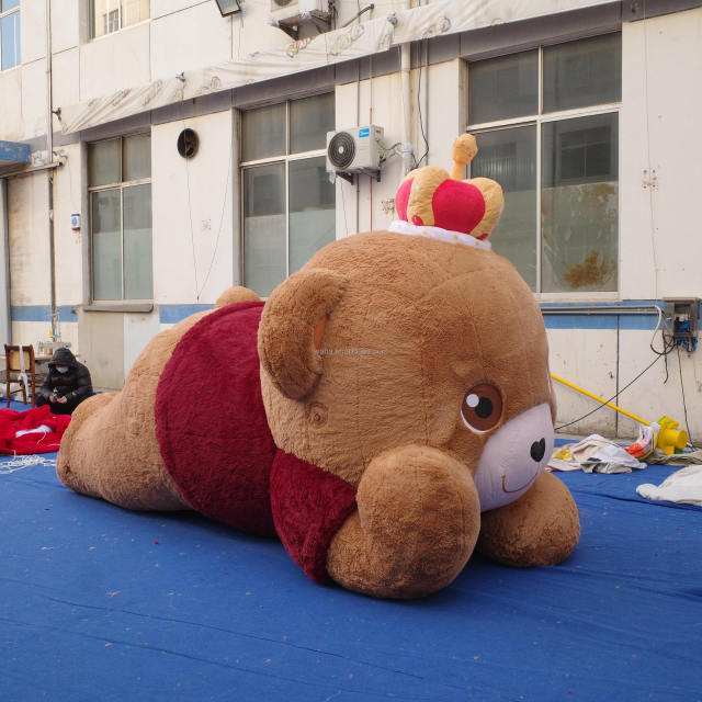 Giant Fluffy Bear Inflatable Mascot, Promotional Advertising Blow up Inflatable for Love Themed Events & Festivals