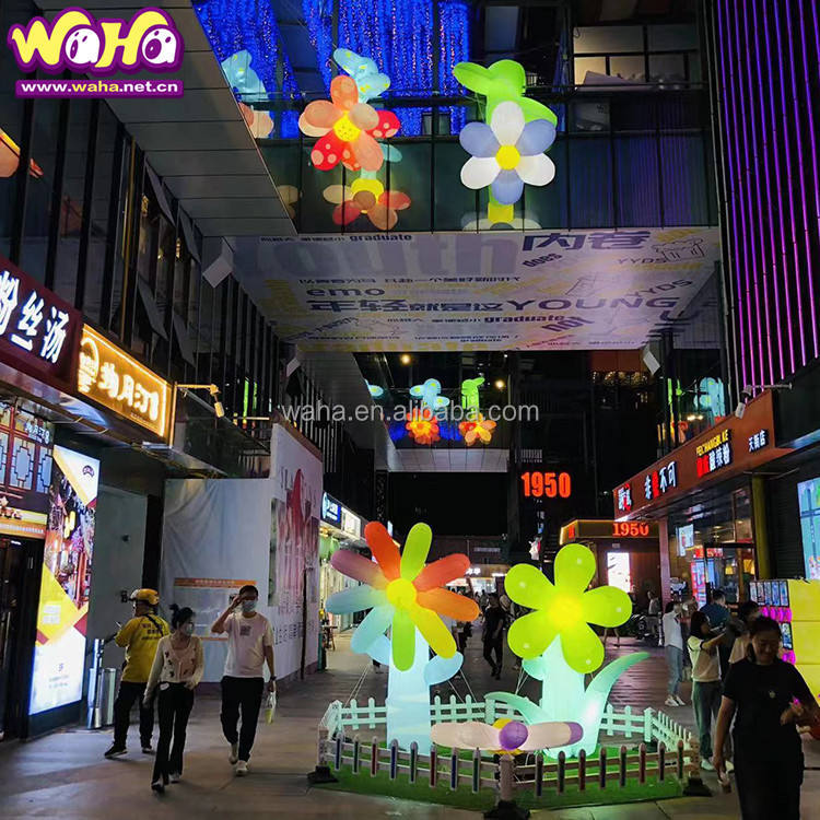 Colorful Mixed Flower Inflatable Set, Promotional Advertising Inflatable for Mall & Wedding Events