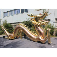 Giant Shiny Gold Dragon Inflatable, Promotional Advertising Blow up Inflatable for Traditional Events & Mall Displays