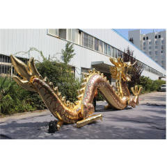 Giant Shiny Gold Dragon Inflatable, Promotional Advertising Blow up Inflatable for Traditional Events & Mall Displays