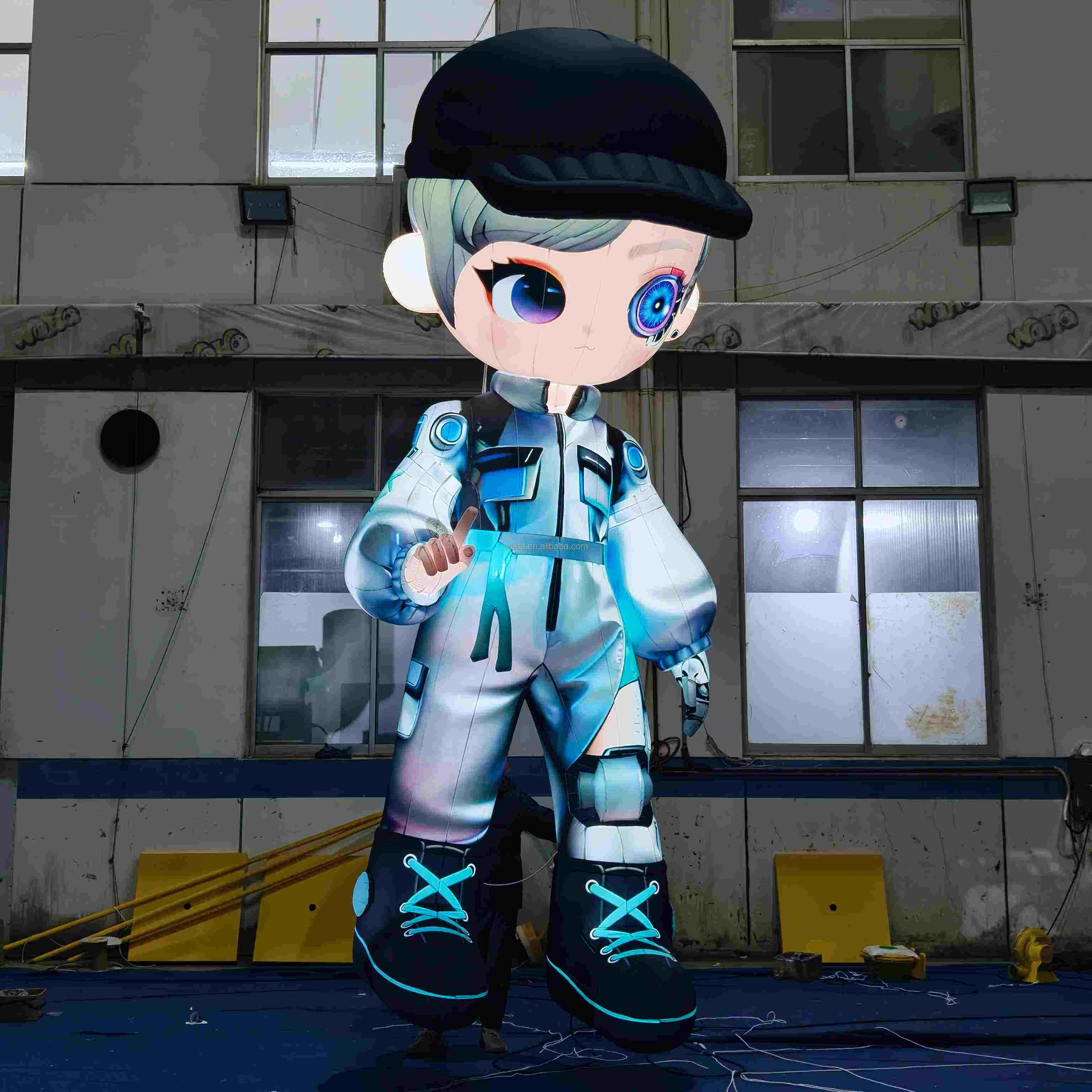 Futuristic Robot Boy Inflatable, Promotional Advertising Inflatable for Mall Tech Events & Carnivals