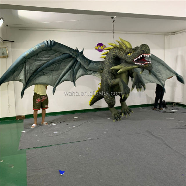 Giant Inflatable Dragon, Realistic Western Dragon Inflatable for Halloween & Theme Park Decor