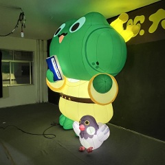 Cartoon Reading Frog Inflatable, Promotional Advertising Inflatable for Kids Events & Library Activities
