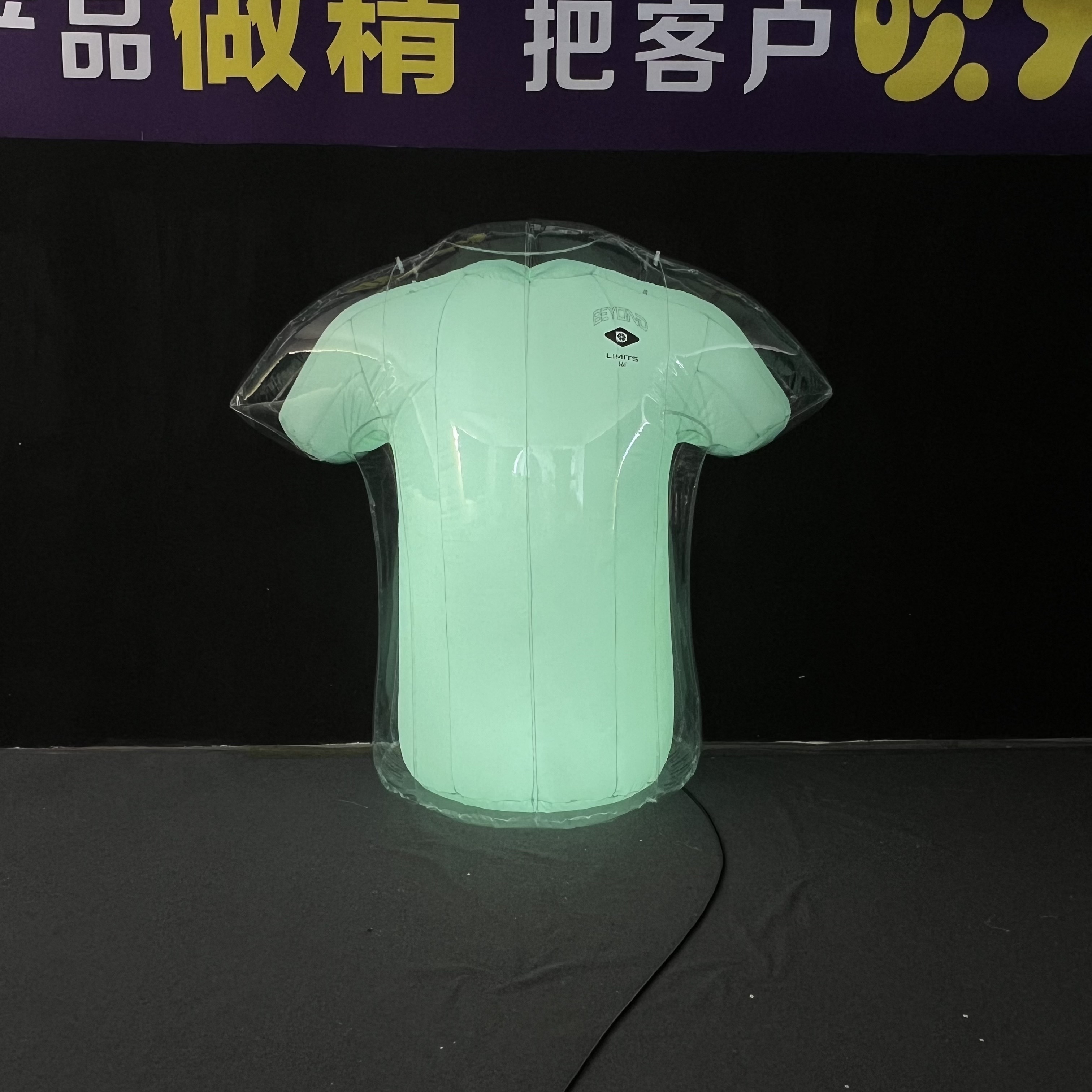High Quality Clear Double Inflatable T-Shirt, Heavy-Duty Advertising Inflatable for Long-Term Indoor Display