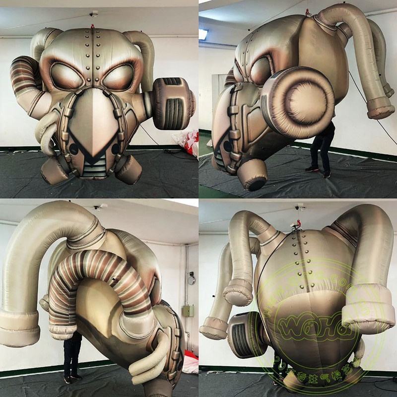 Retro Mechanical Gas Mask Inflatable, Promotional Inflatable for Theme Parties & Haunted Houses