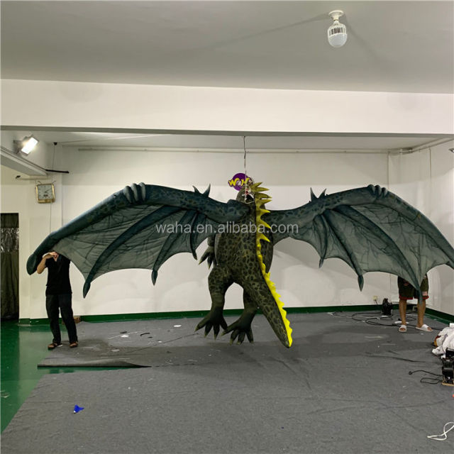 Giant Inflatable Dragon, Realistic Western Dragon Inflatable for Halloween & Theme Park Decor