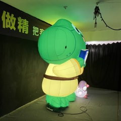Cartoon Reading Frog Inflatable, Promotional Advertising Inflatable for Kids Events & Library Activities