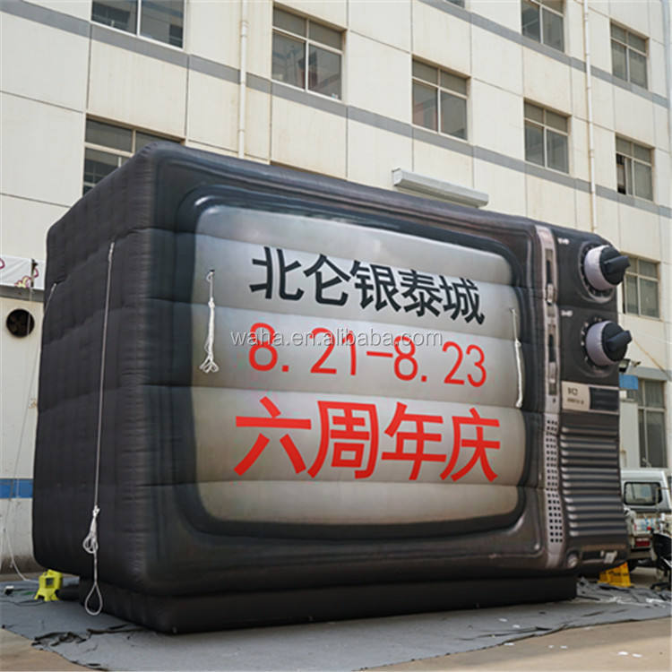 Old-Style TV Inflatable Billboard, Promotional Advertising Inflatable for Shopping Mall & Plaza