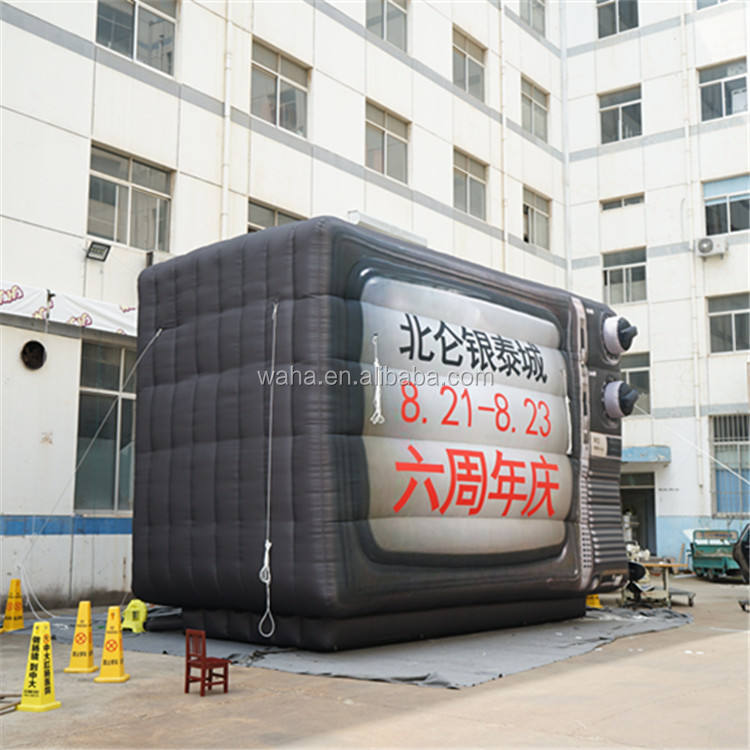 Old-Style TV Inflatable Billboard, Promotional Advertising Inflatable for Shopping Mall & Plaza