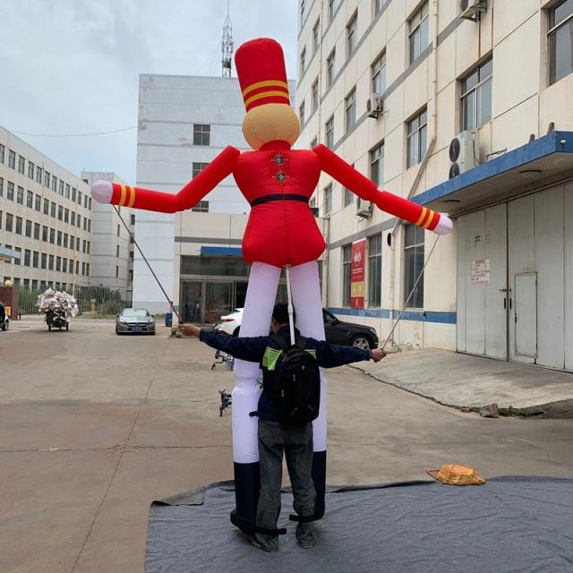 Inflatable Nutcracker Puppet, Promotional Christmas Nutcracker for Street Performance & Festivals