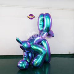 Custom Printed Holographic Balloon Dog, Personalized Inflatable for Art Exhibitions & Parties