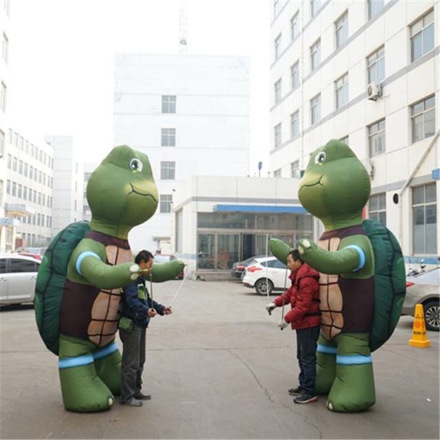 Cartoon Turtle Inflatable Mascot, Promotional Tortoise Outfit for Ocean & Kids Parties