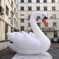Giant Inflatable White Swan, Elegant Swan Sculpture for Wedding & Event Decor