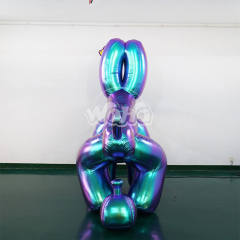 Custom Printed Holographic Balloon Dog, Personalized Inflatable for Art Exhibitions & Parties
