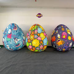 LED Light Easter Egg Inflatables, Promotional Glowing Eggs for Mall & Festival Decor