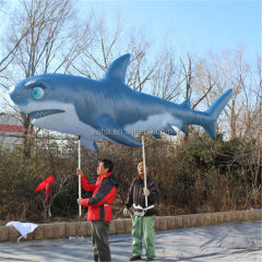 Handheld Inflatable Shark, Portable Shark Puppet for Parades & Ocean Themed Events