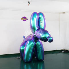 Custom Printed Holographic Balloon Dog, Personalized Inflatable for Art Exhibitions & Parties
