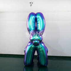Custom Printed Holographic Balloon Dog, Personalized Inflatable for Art Exhibitions & Parties