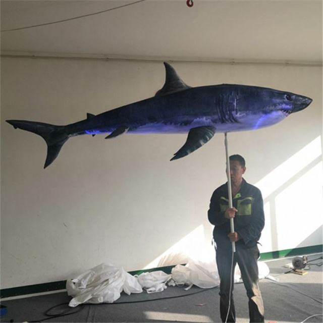 Handheld Inflatable Shark, Portable Shark Puppet for Parades & Ocean Themed Events