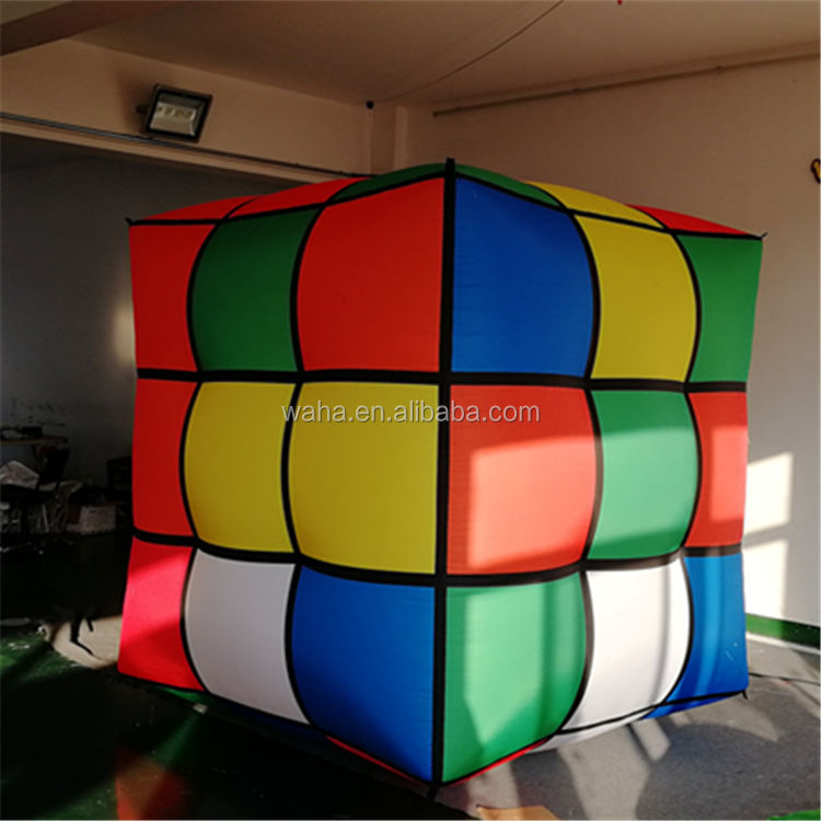 Custom Printed Inflatable Rubik's Cube, Personalized Puzzle Cube for Game Conventions & Festivals