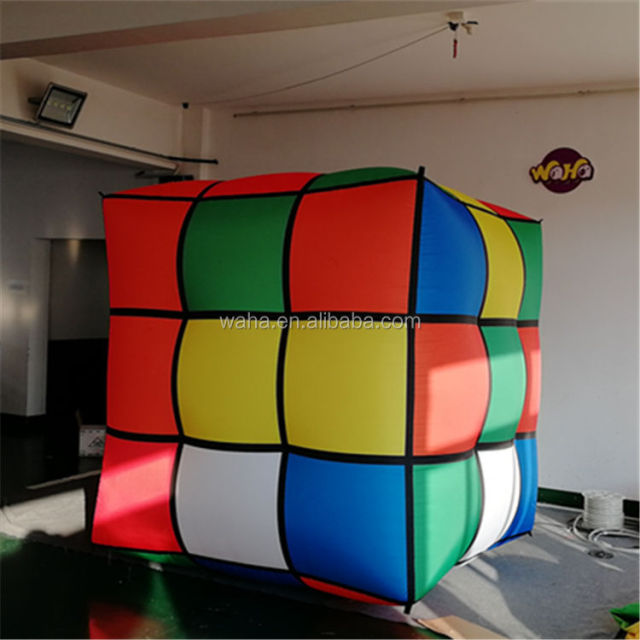 Custom Printed Inflatable Rubik's Cube, Personalized Puzzle Cube for Game Conventions & Festivals