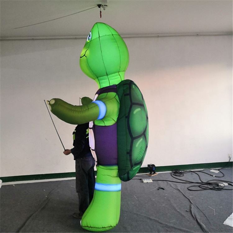 Cartoon Turtle Inflatable Mascot, Promotional Tortoise Outfit for Ocean & Kids Parties