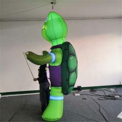 Cartoon Turtle Inflatable Mascot, Promotional Tortoise Outfit for Ocean & Kids Parties