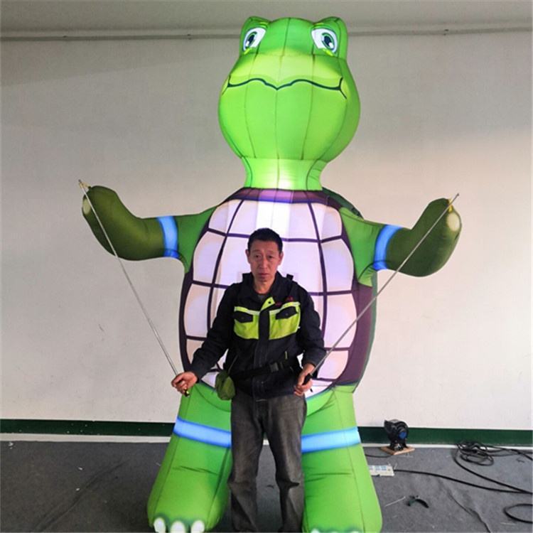 Cartoon Turtle Inflatable Mascot, Promotional Tortoise Outfit for Ocean & Kids Parties