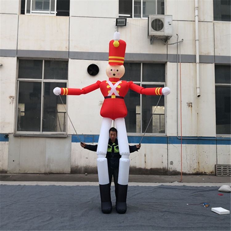 Inflatable Nutcracker Puppet, Promotional Christmas Nutcracker for Street Performance & Festivals
