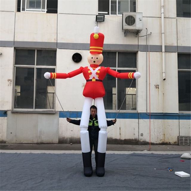 Inflatable Nutcracker Puppet, Promotional Christmas Nutcracker for Street Performance & Festivals